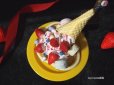 画像5: ミニチュア食品サンプル　パンケーキ　アイス　＆メモスタント　黄　大 (5)