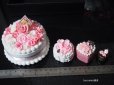 画像2: 食品サンプル　バラのケーキ型　ピンク　マグネットセット　小物入れ　