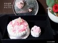画像1: 食品サンプル　バラのケーキ型　ピンク　マグネットセット　小物入れ　 (1)