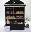 画像1: ドールハウス　ミニインテリア　ベーカリーカフェ　black shelf