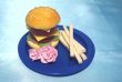 画像2: ミニチュア食品サンプル　ドールハウス ハンバーガー＆メモスタント　青　小