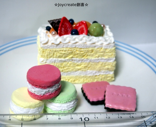 食品サンプル スイーツデコ マグネット 撮影小物にも フルーツケーキ 長方形 メニュー立て