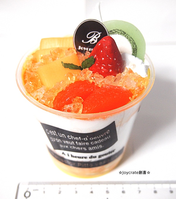 食品サンプル メニュースタンド マンゴー＆オレンジ ゼリーカップ
