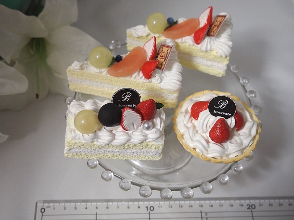 画像: 【Ａ様仮オーダー品】食品サンプル！スイーツデコ　撮影小物にも！ショートケーキセット