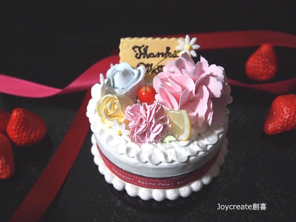 画像1: 食品サンプル　カーネーションケーキ型　ピンク　マグネット　小物入れ　撮影小物にも！