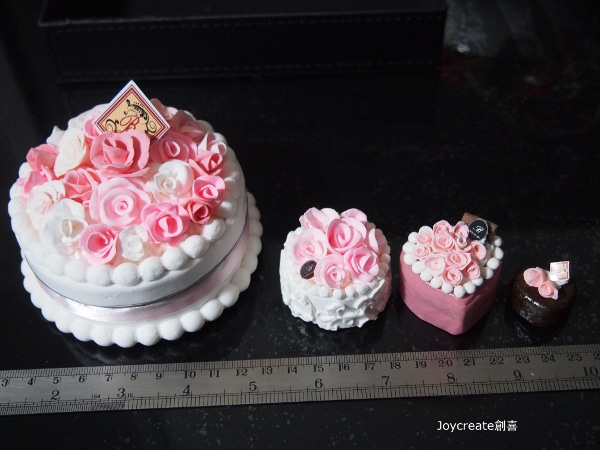 画像: 食品サンプル　バラのケーキ型　ピンク　マグネットセット　小物入れ　
