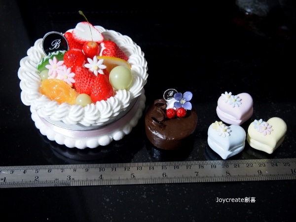 画像: 新春福袋！　食品サンプル　フルーツデコレーションケーキ型6　マグネットセット　小物入れ　